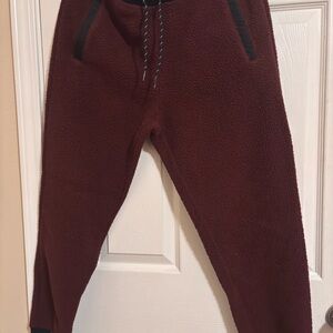 Old Navy Maroon Fleece Joggers